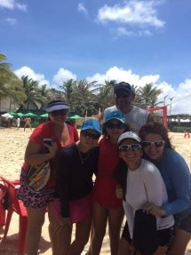 Turma animada de Beach Tênis
